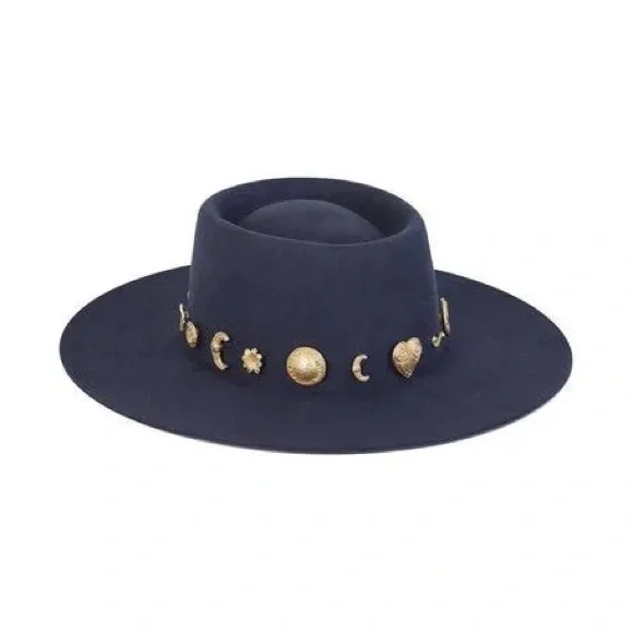 Lack of Color Gold Jeweled Navy Hat - Picture 3 of 7